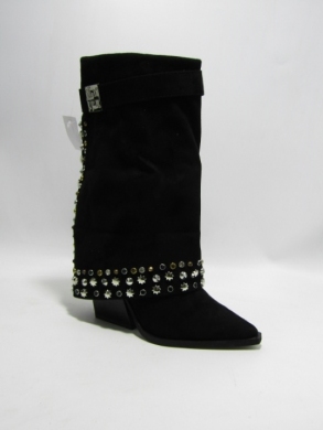 Kozaki damskie na obcasie (36-41) 595 BLACK