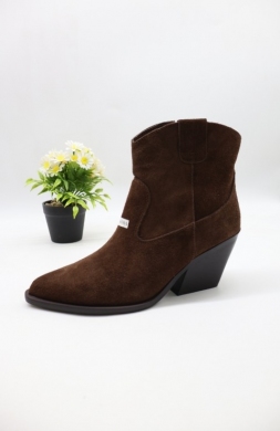 Botki damskie na obcasie (36-41) 5078 BROWN