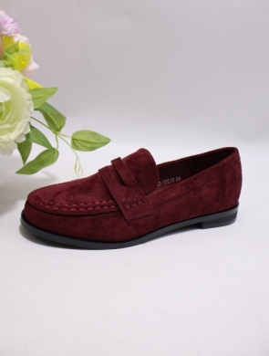 Mokasyny damskie na płaskim (36-41) H8-1051 WINE