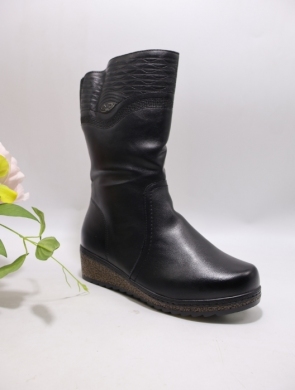 Kozaki damskie ocieplane na płaskim (36-41) 8018 BLACK