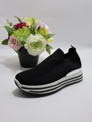 Buty sportowe damskie na płaskim (36-41) EV-23 BLACK