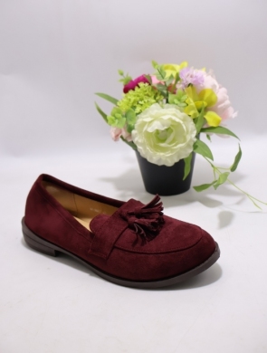 Mokasyny damskie na płaskim (36-41) H8-996 WINE