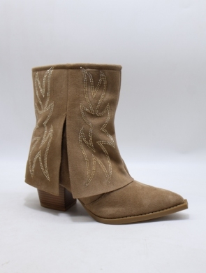 Botki damskie na obcasie (36-41) 89-2 KHAKI