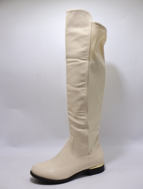 Kozaki damskie na płaskim (36-41) A-800 BEIGE