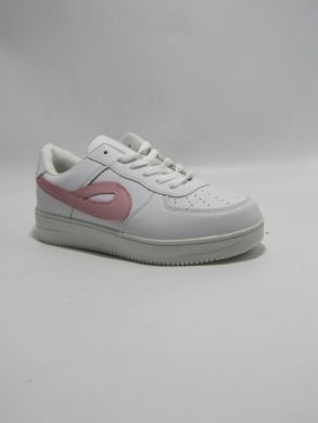 Buty sportowe damskie na płaskim (36-41) DN91-318 WH/PINK