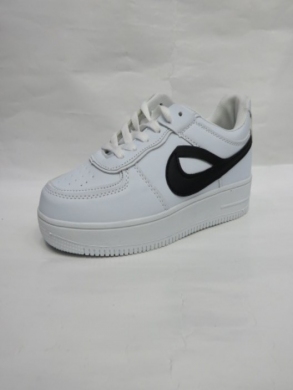 Buty sportowe damskie na płaskim (36-41) DN89-6 WHITE/BLACK