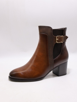 Botki damskie ocieplane na obcasie (36-41) YCC-123 CAMEL