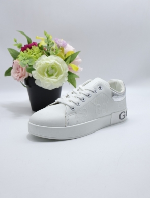 Buty sportowe damskie na płaskim (36-41) MB150 WH/SILVER