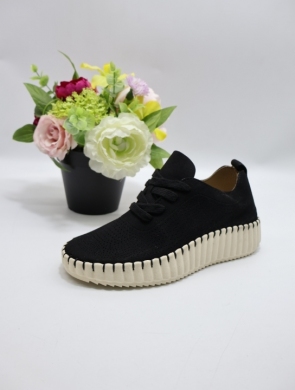 Buty sportowe damskie na płaskim (36-41) 5874 BLACK