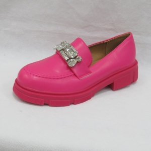 Mokasyny damskie na płaskim (36-41) 3676 FUSHIA