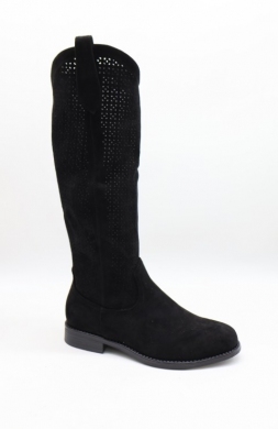 Kozaki damskie na płaskim (36-41) A958 BLACK