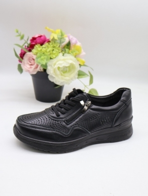 Buty sportowe damskie na płaskim (39-43) DBK01-2 BLACK