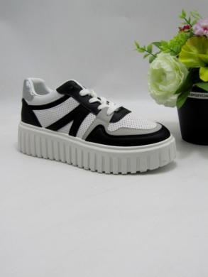 Sneakersy damskie (36-41) XLL-23163 WHITE/BLACK