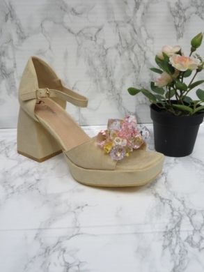 Sandały damskie na obcasie (36-41) SY82 BEIGE