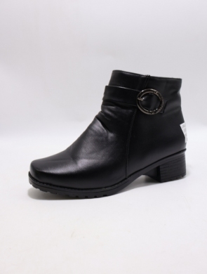 Botki damskie ocieplane na obcasie (36-42) LX2601 BLACK