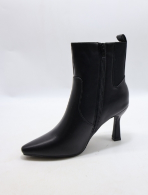 Botki damskie ocieplane na szpilce (36-41) 9182 BLACK