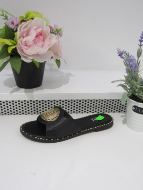 Klapki damskie na płaskim (36-41) 5187 BLACK