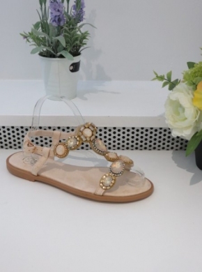 Sandały damskie na płaskim (36-41) GG-71 BEIGE