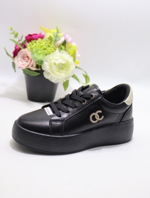 Buty sportowe damskie na płaskim (36-41) Y97 BLACK