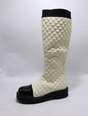 Kozaki damskie ocieplane na płaskim (36-41) QT57 BEIGE