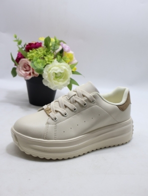Buty sportowe damskie na płaskim (37-41) LXC8625 BEIGE