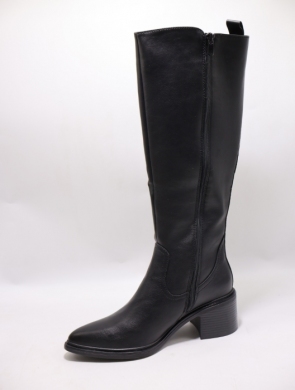 Kozaki damskie ocieplane na obcasie (36-41) F197 BLACK