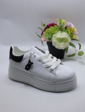 Buty sportowe damskie na płaskim (37-41) AB0-1691 WH/BL