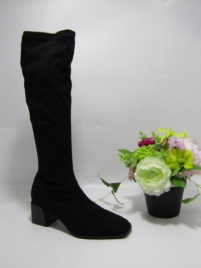 Kozaki damskie na obcasie (36-41) 9570A-1 BLACK