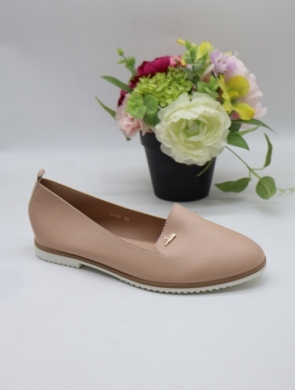 Półbuty damskie na płaskim (36-41) W-98 NUDE