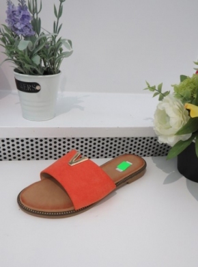 Klapki damskie na płaskim (36-41) LS562 ORANGE