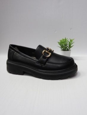 Mokasyny damskie na płaskim (36-41) W32 BLACK