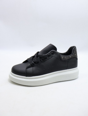 Buty sportowe damskie na płaskim (37-40) EV-81A BLACK