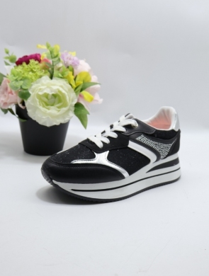 Buty sportowe damskie na płaskim (36-41) 9135 BLACK