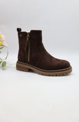 Botki damskie na płaskim (36-41) 1986-26 BROWN