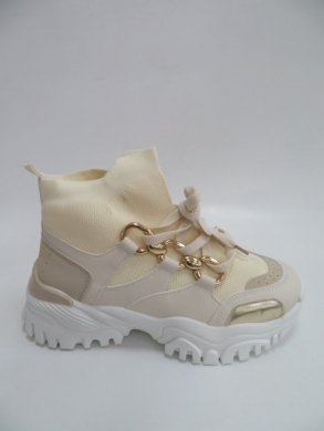 Sneakersy damskie wysokie (36-41) 1705 BEIGE