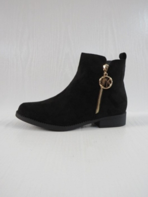 Botki damskie ocieplane na płaskim (36-41) SA237-1 BLACK