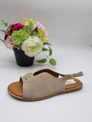 Sandały damskie na płaskim (36-41) J1902 BEIGE