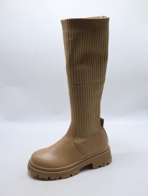 Kozaki damskie na płaskim (36-41) 6510-5 CAMEL