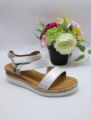 Sandały damskie na koturnie (36-41) F6906 WHITE