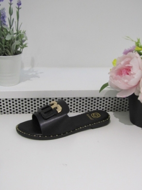 Klapki damskie na płaskim (36-41) M19 BLACK