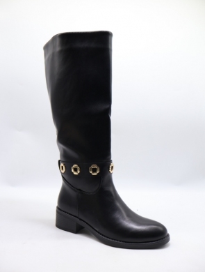Kozaki damskie na płaskim (36-41) 68339 BLACK
