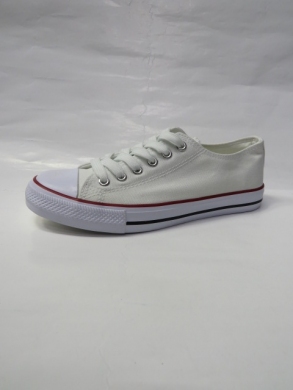 Trampki damskie na płaskim (36-41) 7BW-3R WHITE