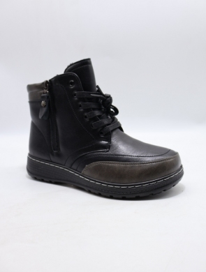 Botki damskie ocieplane na płaskim (36-41) 60911 BLACK