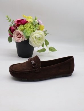 Mokasyny damskie na płaskim (36-41) 6358 BROWN