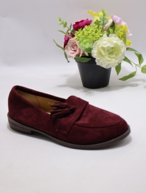 Mokasyny damskie na płaskim (36-41) H8-966 WINE