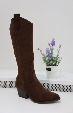 Kozaki damskie na obcasie (36-41) BM170 BROWN
