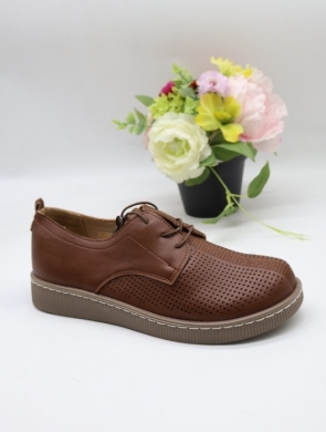 Półbuty damskie na płaskim (36-41) TC06-2 BROWN