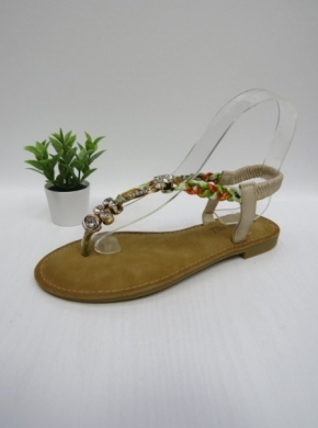 Sandały damskie na płaskim (36-41) 219-1 BEIGE
