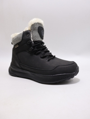 Botki damskie ocieplane na płaskim (36-41) LXC8572-W BLACK