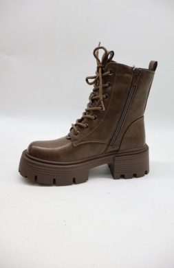 Botki damskie ocieplane na obcasie (36-41) AM7550 KHAKI